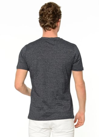 T8540 DEWBERRY T-SHIRT-KOYU LACİVERT