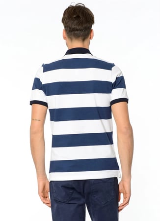 T8544 DEWBERRY T-SHIRT-LACİVERT