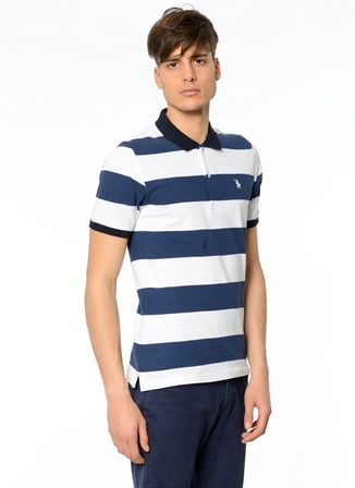 T8544 DEWBERRY T-SHIRT-LACİVERT