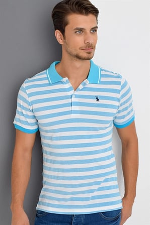 T8545 DEWBERRY T-SHIRT-MAVİ