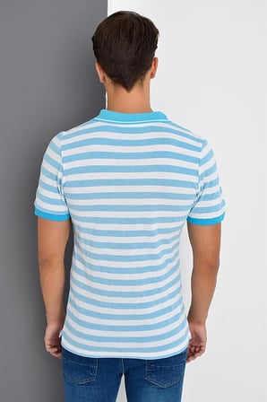 T8545 DEWBERRY T-SHIRT-MAVİ