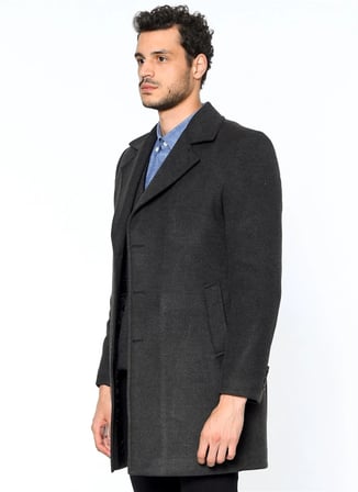 PLT8319 DEWBERRY ERKEK PALTO-ANTRASİT