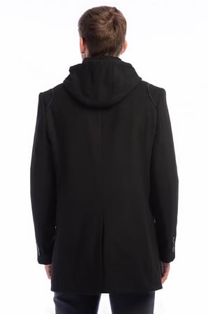 PLT8335 DEWBERRY ERKEK PALTO-SİYAH
