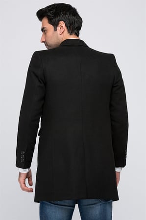PLT8343 DEWBERRY ERKEK PALTO-SİYAH