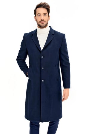 PLT8363 DEWBERRY ERKEK PALTO-LACİVERT