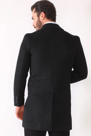 PLT8364 DEWBERRY ERKEK PALTO-SİYAH