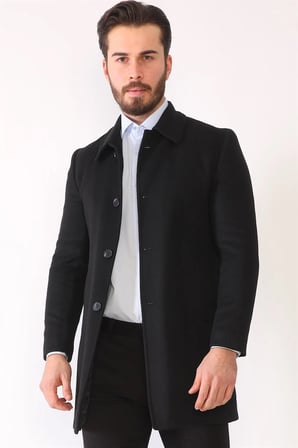 PLT8364 DEWBERRY ERKEK PALTO-SİYAH