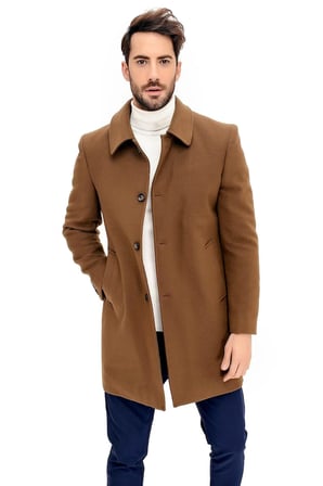 PLT8364 DEWBERRY ERKEK PALTO-CAMEL