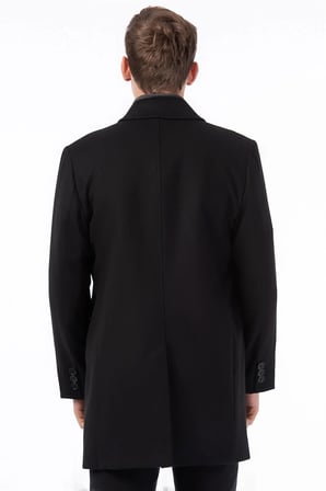 PLT8365 DEWBERRY ERKEK PALTO-SİYAH