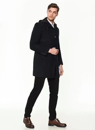 PLT8366 DEWBERRY ERKEK PALTO-LACİVERT