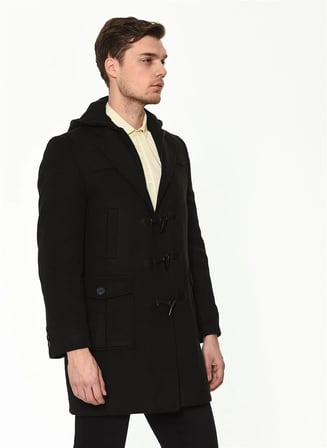 PLT8373 DEWERRY ERKEK PALTO-SİYAH
