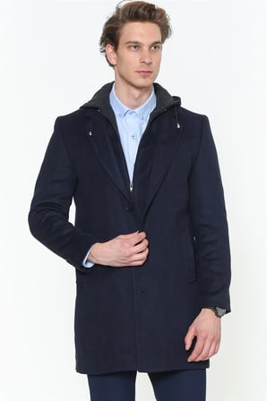 PLT8376 DEWBERRY ERKEK PALTO-LACİVERT