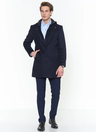 PLT8376 DEWBERRY ERKEK PALTO-LACİVERT