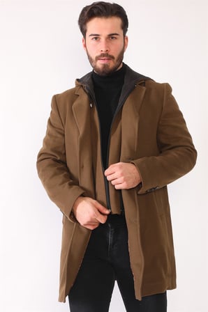PLT8376 DEWBERRY ERKEK PALTO-CAMEL