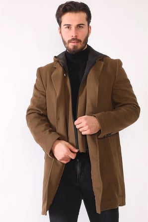 PLT8376 DEWBERRY ERKEK PALTO-CAMEL