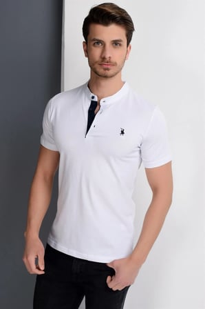 T8560 DEWBERRY T-SHIRT-BEYAZ
