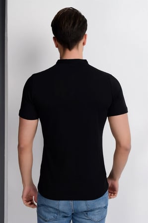 T8560 DEWBERRY T-SHIRT-SİYAH