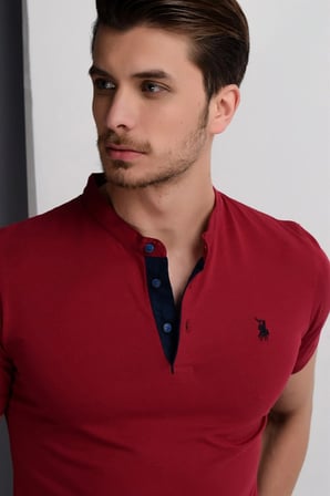 T8560 DEWBERRY T-SHIRT-BORDO
