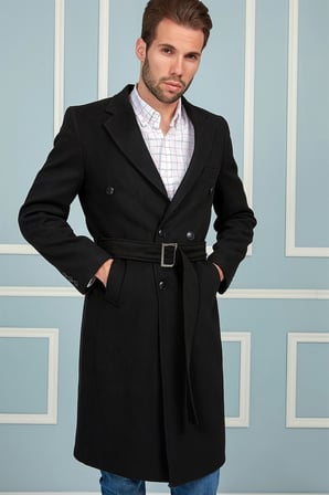PLT8382 DEWBERRY ERKEK PALTO-SİYAH
