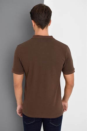 T8561 DEWBERRY ERKEK TSHIRT-KAHVE