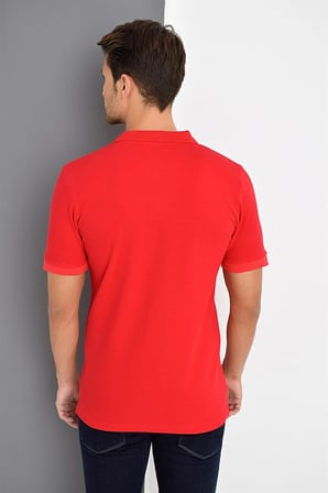 T8561 DEWBERRY ERKEK TSHIRT-KIRMIZI