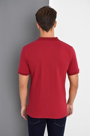T8561 DEWBERRY ERKEK TSHIRT-BORDO