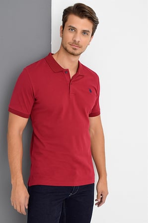T8561 DEWBERRY ERKEK TSHIRT-BORDO