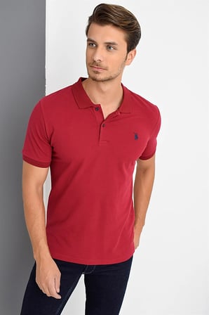 T8561 DEWBERRY ERKEK TSHIRT-BORDO