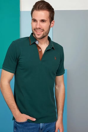 T8563 DEWBERRY ERKEK TSHIRT-HAKİ