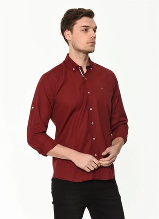 Dewberry Erkek Gömlek Bordo G674 | Günlük ve Ofis Giyimi, Jean, Chino ve Kumaş Pantolon Kombinleri, Ceket ve Blazer Altına Smart Casual Stil, İşten Hafta Sonuna Şehir Gardırobu, Arkadaş Buluşmaları ve Akşam Yemeği, Loafer veya Sneaker ile Kombinleme