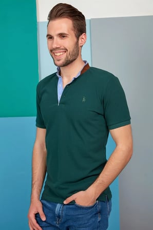 T8564 DEWBERRY ERKEK T-SHIRT-HAKİ