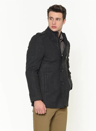 PLT8378 DEWBERRY ERKEK PALTO-ANTRASİT