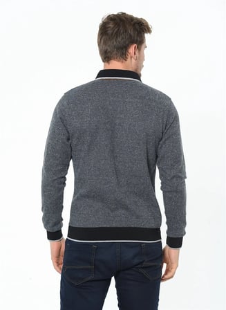 1038 DEWBERRY ERKEK SWEATSHIRT-NOKTALI LACİVERT