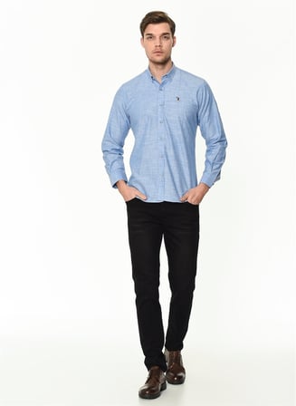 Dewberry Erkek Gömlek Mavi G681 | Günlük ve Ofis Giyimi, Jean, Chino ve Kumaş Pantolon Kombinleri, Ceket ve Blazer Altına Smart Casual Stil, İşten Hafta Sonuna Şehir Gardırobu, Arkadaş Buluşmaları ve Akşam Yemeği, Loafer veya Sneaker ile Kombinleme
