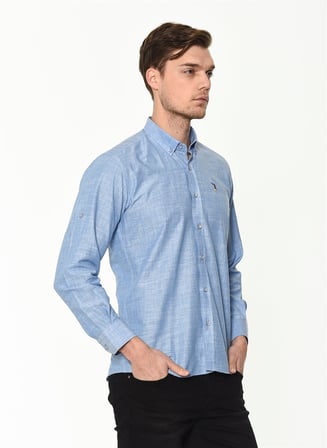 Dewberry Erkek Gömlek Mavi G681 | Günlük ve Ofis Giyimi, Jean, Chino ve Kumaş Pantolon Kombinleri, Ceket ve Blazer Altına Smart Casual Stil, İşten Hafta Sonuna Şehir Gardırobu, Arkadaş Buluşmaları ve Akşam Yemeği, Loafer veya Sneaker ile Kombinleme