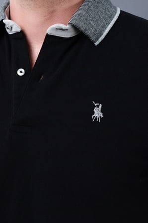 T8566 DEWBERRY ERKEK T-SHIRT-SİYAH