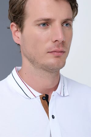 T8567 DEWBERRY ERKEK T-SHIRT-BEYAZ