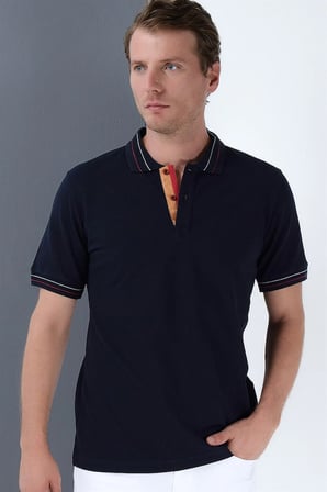 T8567 DEWBERRY ERKEK T-SHIRT-LACİVERT