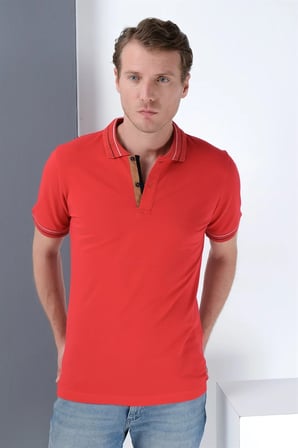 T8567 DEWBERRY ERKEK T-SHIRT-BORDO