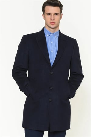 PLT8390 DEWBERRY ERKEK PALTO-LACİVERT