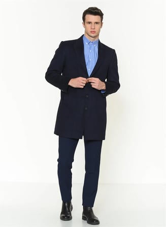 PLT8390 DEWBERRY ERKEK PALTO-LACİVERT