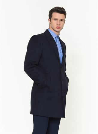 PLT8390 DEWBERRY ERKEK PALTO-LACİVERT