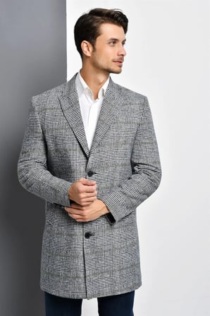 PLT8390 DEWBERRY ERKEK PALTO-EKOSE GRİ