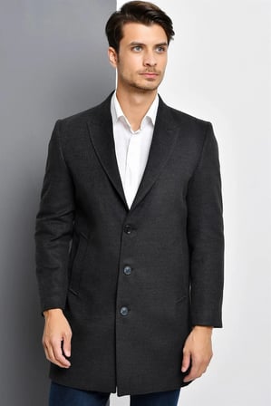 PLT8390 DEWBERRY ERKEK PALTO-ANTRASİT