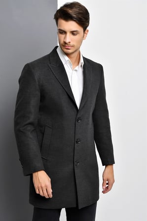 PLT8390 DEWBERRY ERKEK PALTO-ANTRASİT