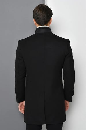 PLT8391 DEWBERRY ERKEK PALTO-SİYAH
