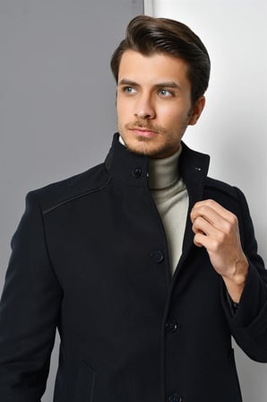 PLT8391 DEWBERRY ERKEK PALTO-LACİVERT