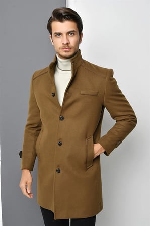 PLT8391 DEWBERRY ERKEK PALTO-CAMEL