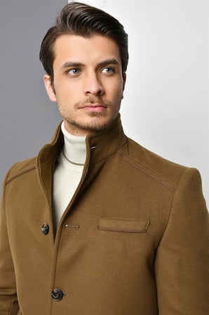 PLT8391 DEWBERRY ERKEK PALTO-CAMEL