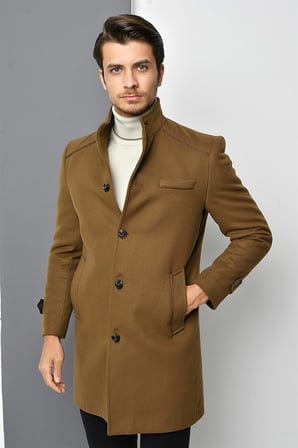 PLT8391 DEWBERRY ERKEK PALTO-CAMEL